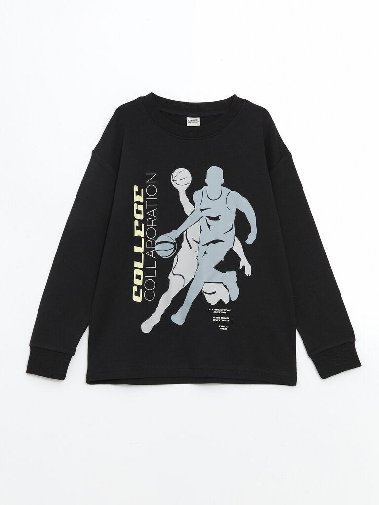 LC Waikiki Majica za dečake dugih rukava S52804Z4-CVL, Crna