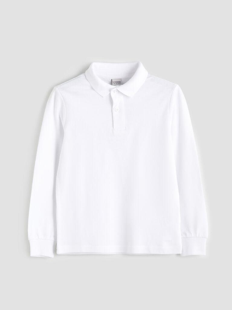 LC Waikiki Majica za dečake dugih rukava S52549Z4-Q6K, Bela