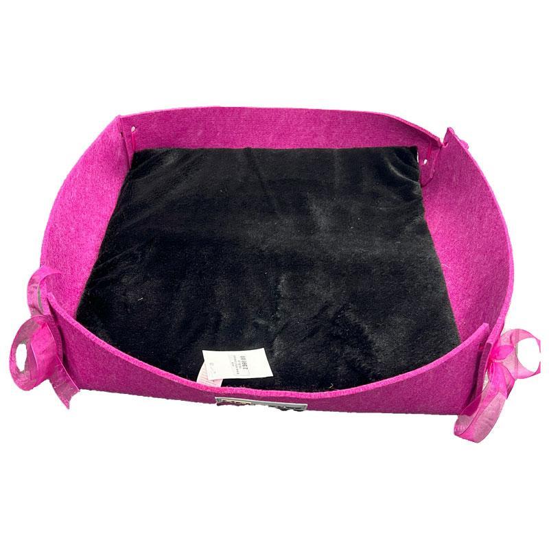 Pet Line Krevet za mačke od felte, Četvrtasti S, Roze