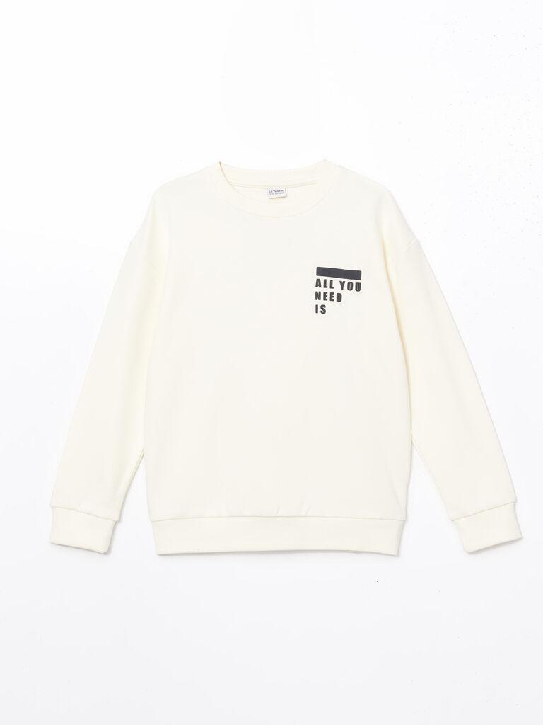 LC Waikiki Majica za dečake dugih rukava S52708Z4-QVB, Prljavo bela