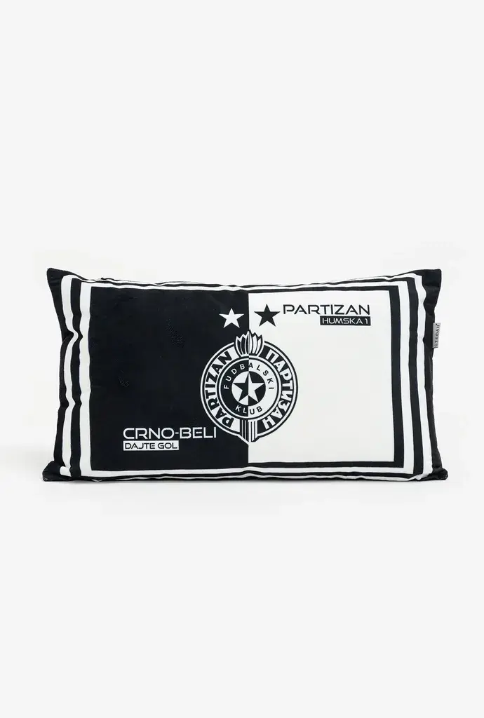Stefan Ukrasni jastuk Partizan, 30x50cm, Crno-beli