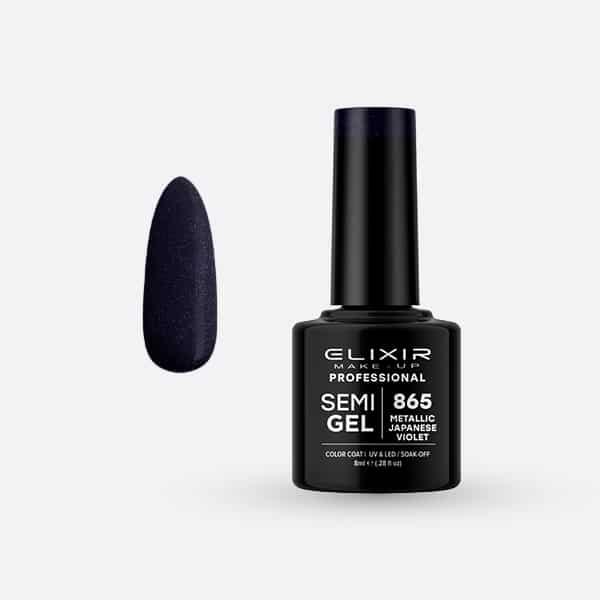 Elixir Gel lak Semi 865, Metallic Japanese Violet, 8ml