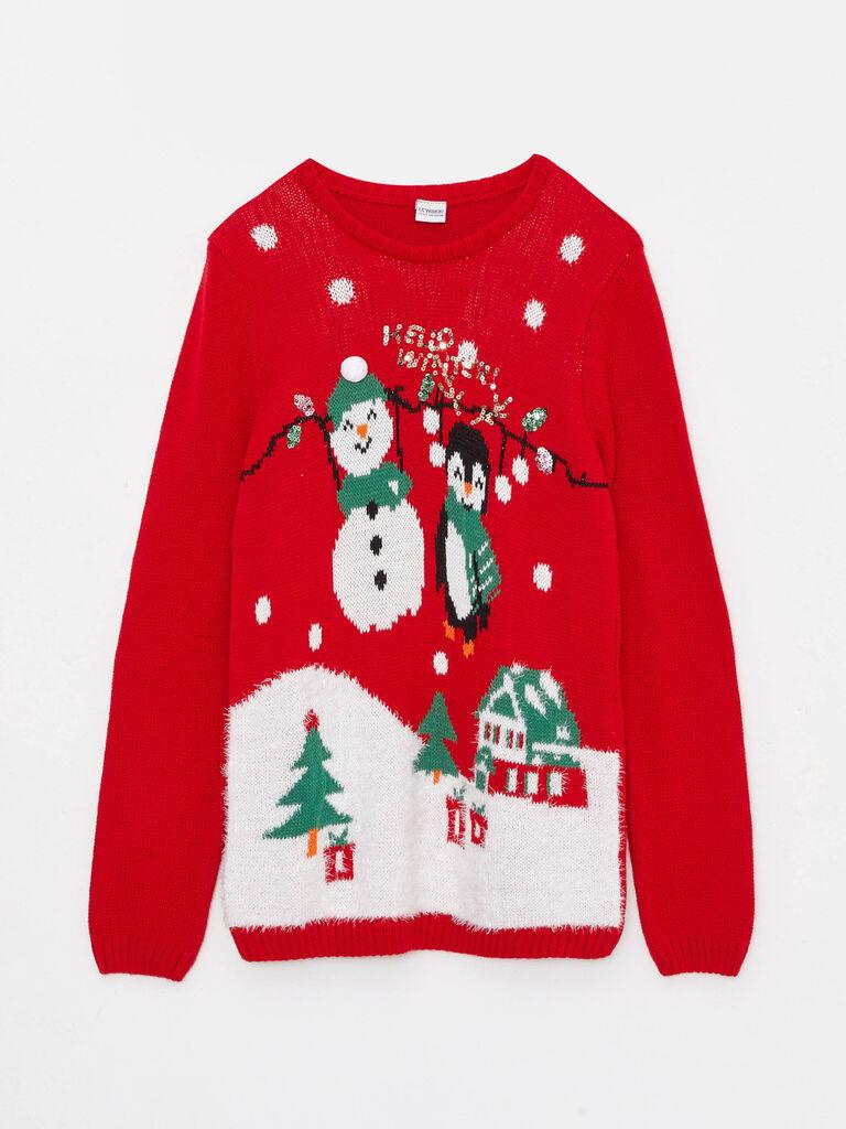 LC Waikiki Džemper za devojčice W2AT69Z4-HC3, Crveni