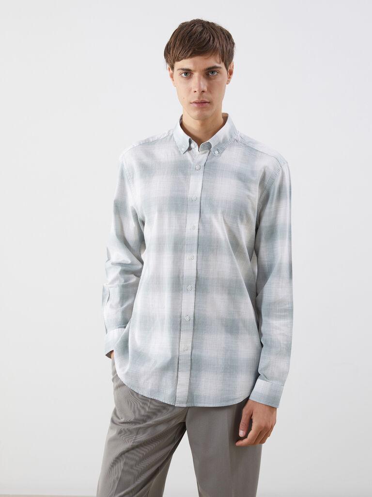 LC Waikiki Muška košulja S5NB15Z8-LM8, Belo-siva