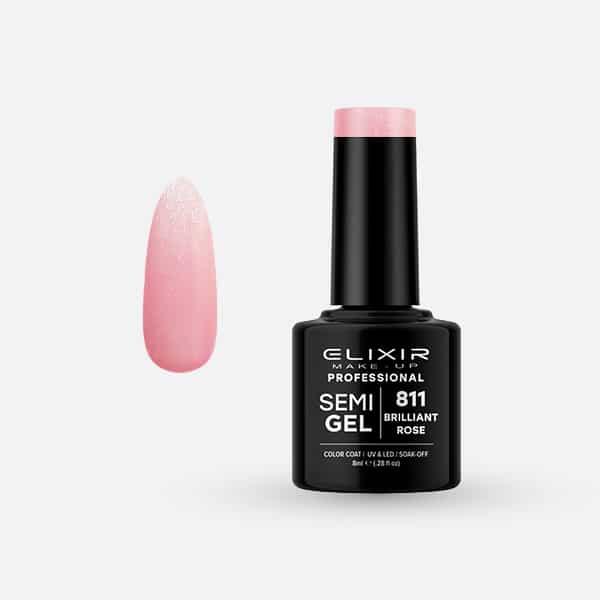 Elixir Gel lak Semi 811, Brilliant Rose, 8ml