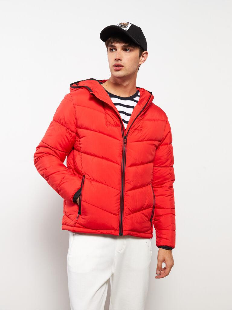 LC Waikiki Muška jakna sa kapuljačom S30312Z8-J4N, Crvena