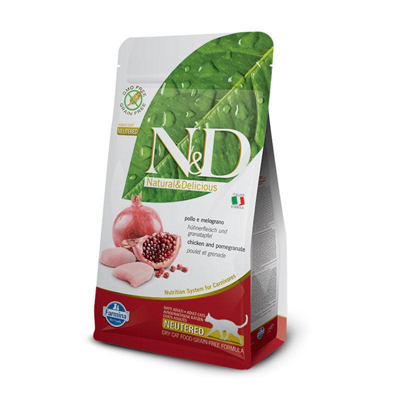 ND Suva hrana za sterilisane mačke Grain free Piletina i nar, 5kg