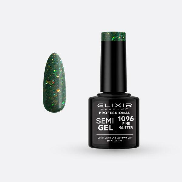 Elixir Gel lak Semi 1096, Pine Glitter, 8ml