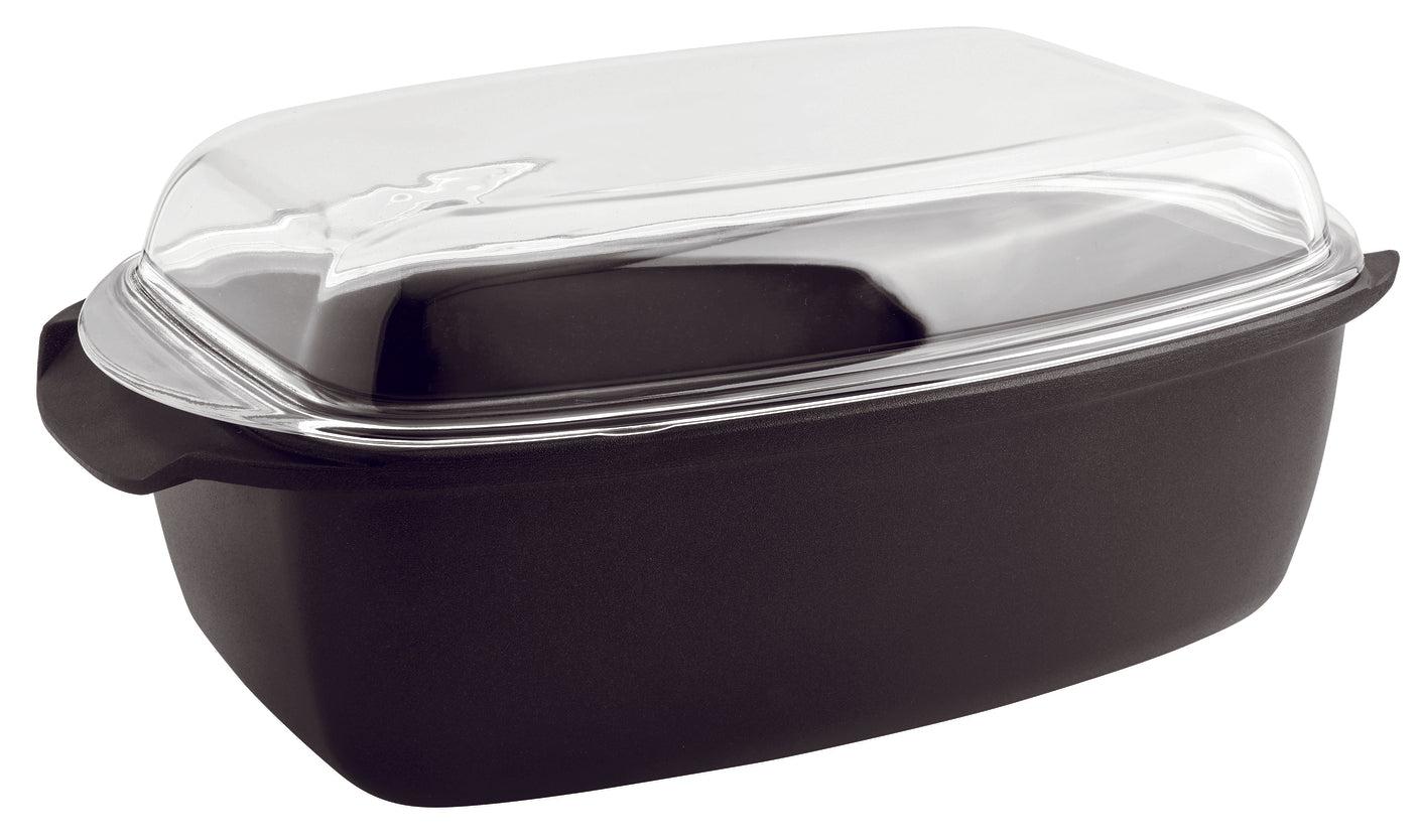 SAMBONET Pekač sa poklopcem Rock&Rose, 32 x 21 cm, Crni