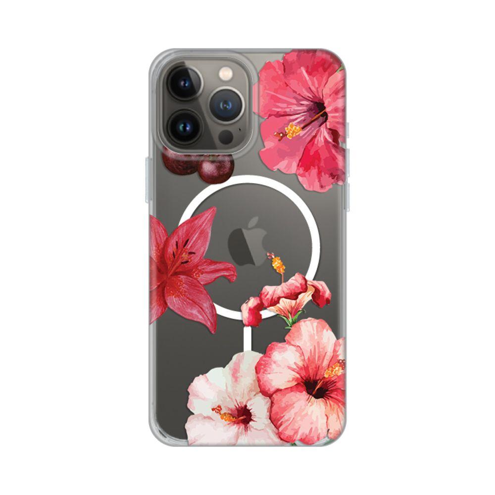 Maska za iPhone 13 Pro Max 6.7 Magsafe, Hibiscus