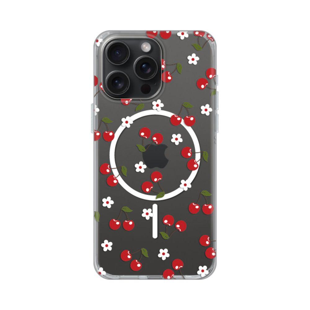 Maska za iPhone 15 Pro Max 6.7 Magsafe, Cute Cherries