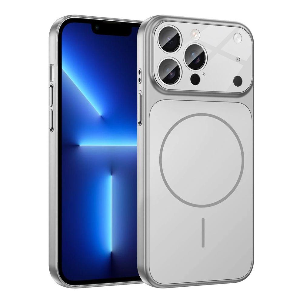 Maska za iPhone 15 Pro 6.1 Magsafe LookLike, Srebrne boje