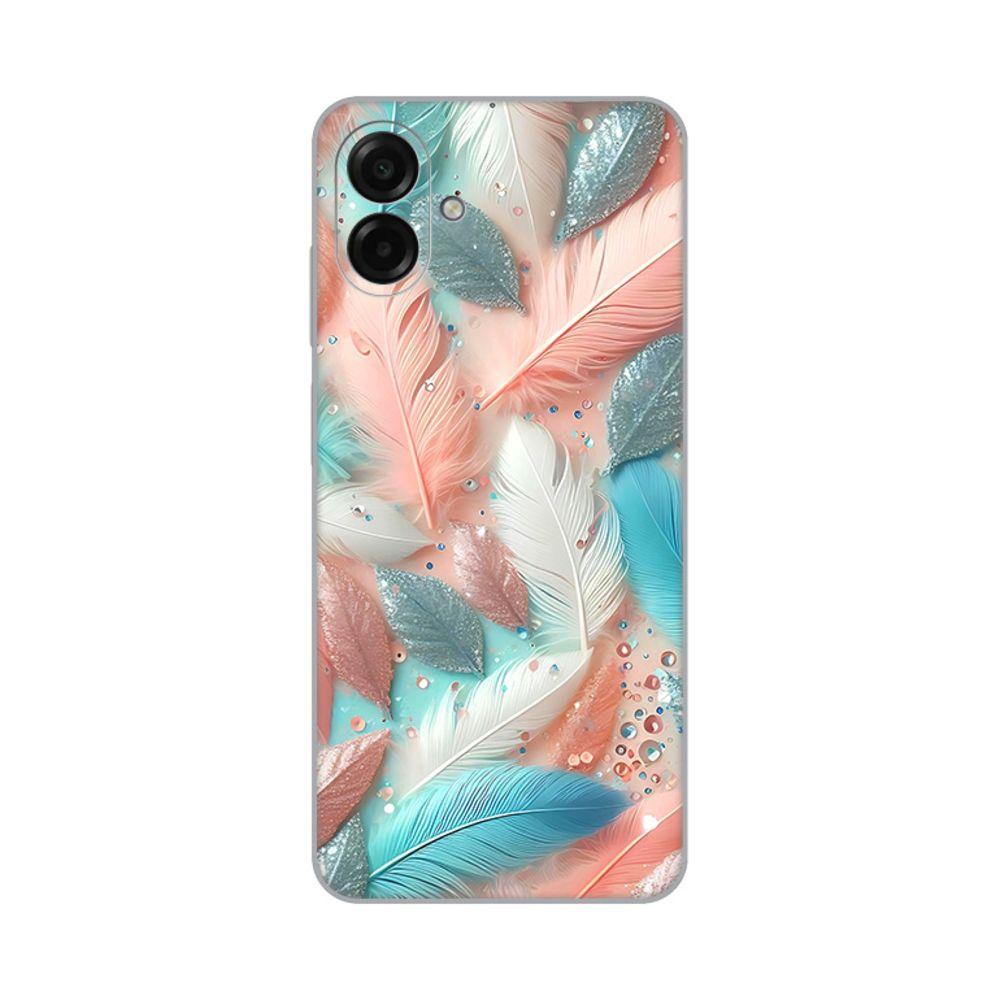 Silikonska maska za Samsung A075F Galaxy A07, Pastel Feathers