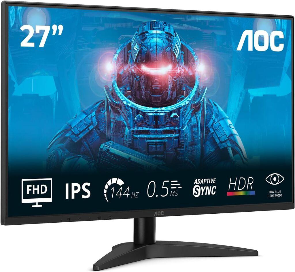 AOC Gaming monitor 27B36X,  27", IPS, 1920x1080, 144Hz, 0.5ms MPRT, HDMI,DP, Adaptive sync, VESA, Crni