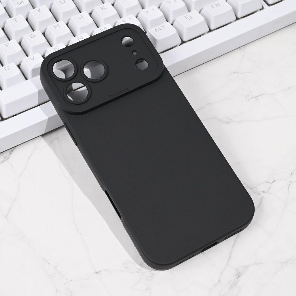 Silikonska maska za iPhone 17 Pro Max 6.9 Pro Camera, Crna