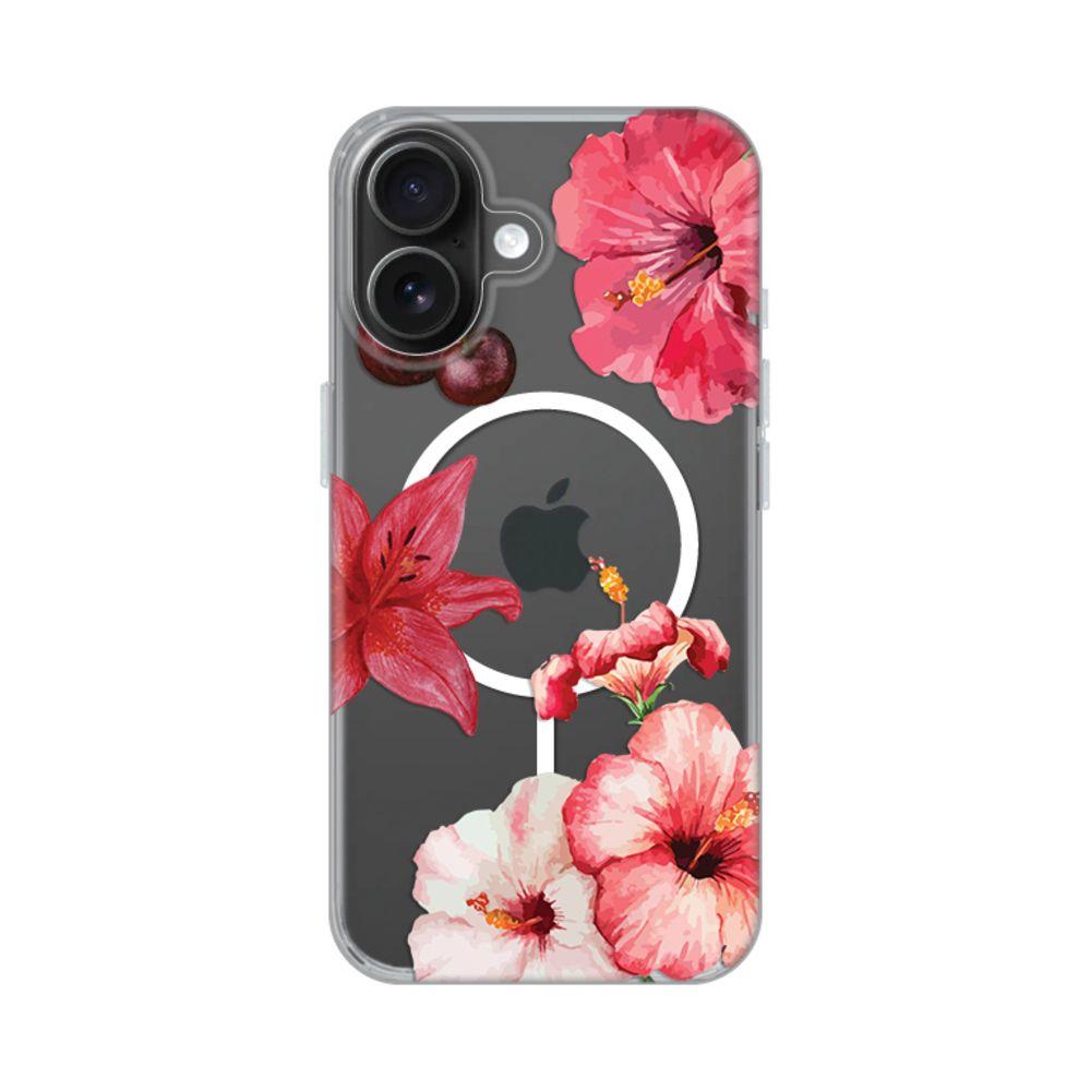 Maska za iPhone 16 6.1 Magsafe, Hibiscus