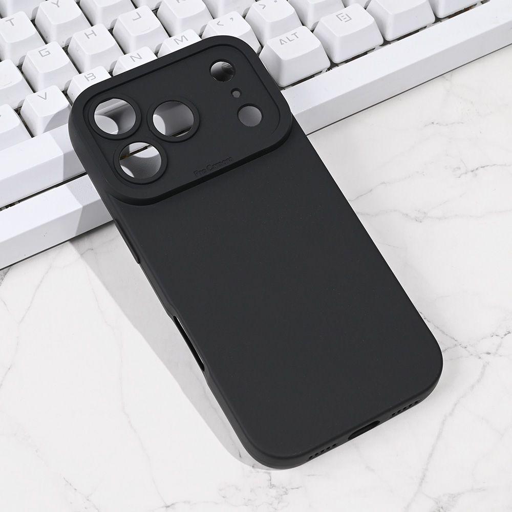 Silikonska maska za iPhone 17 Pro 6.3 Pro Camera, Crna