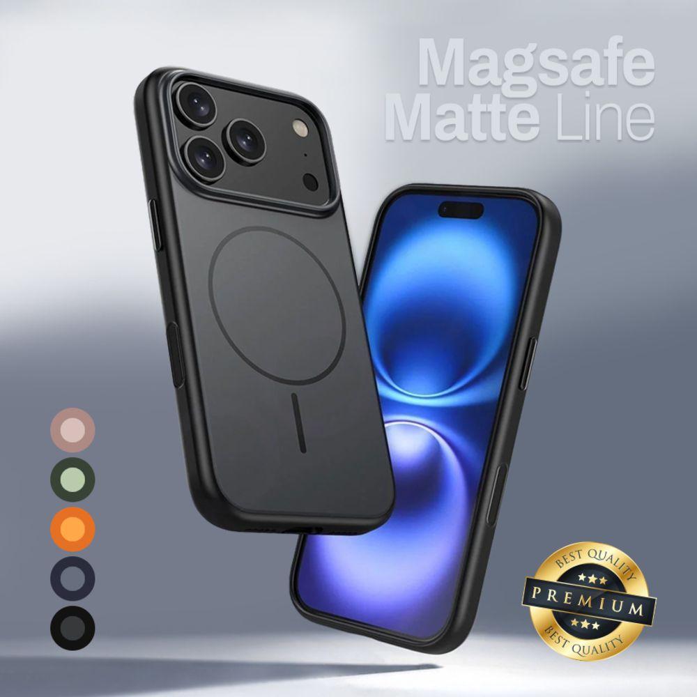 Maska za iPhone 17 6.3 Magsafe Matte Line, Braon
