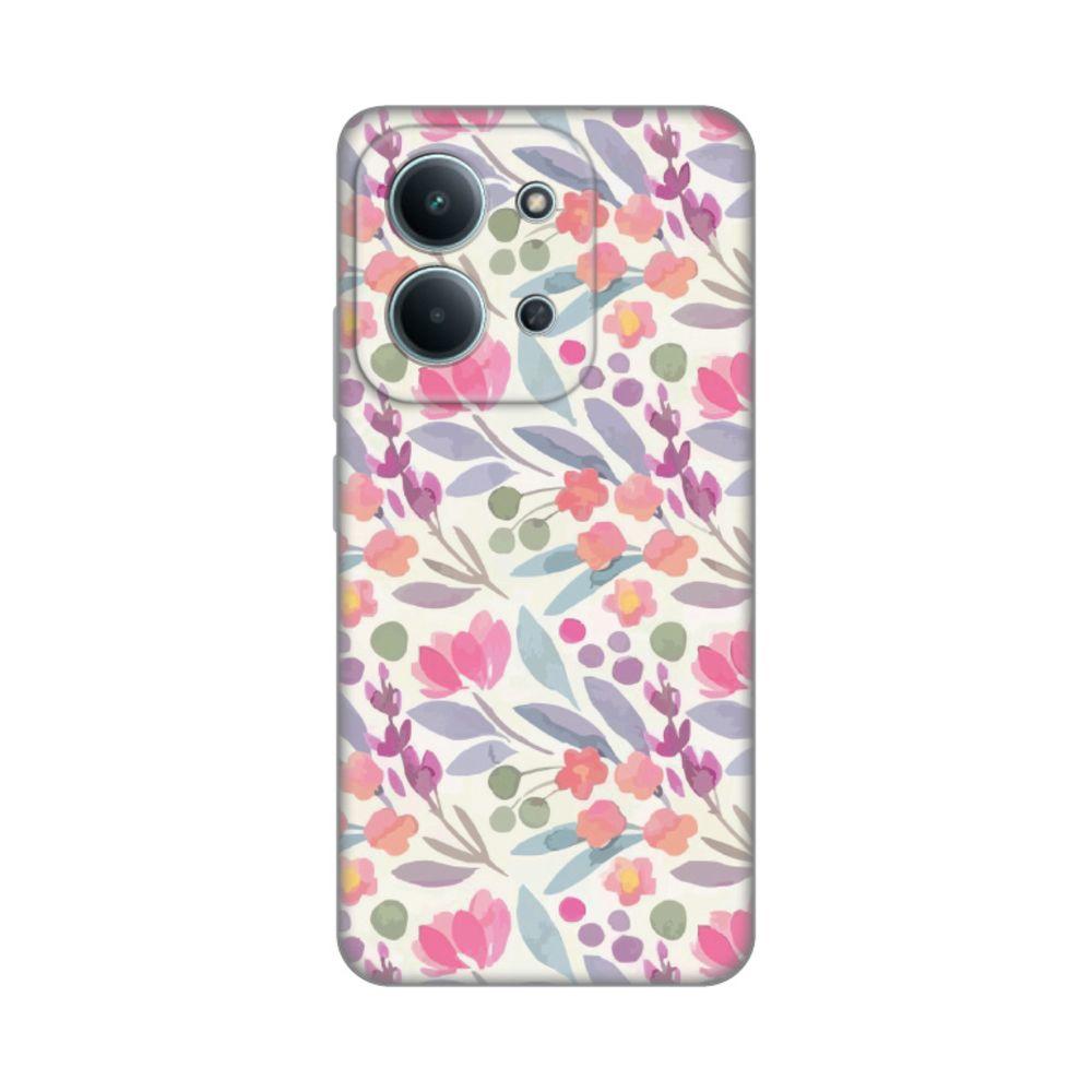 Silikonska maska za Xiaomi Redmi 15C 4G, Watercolor Flowers