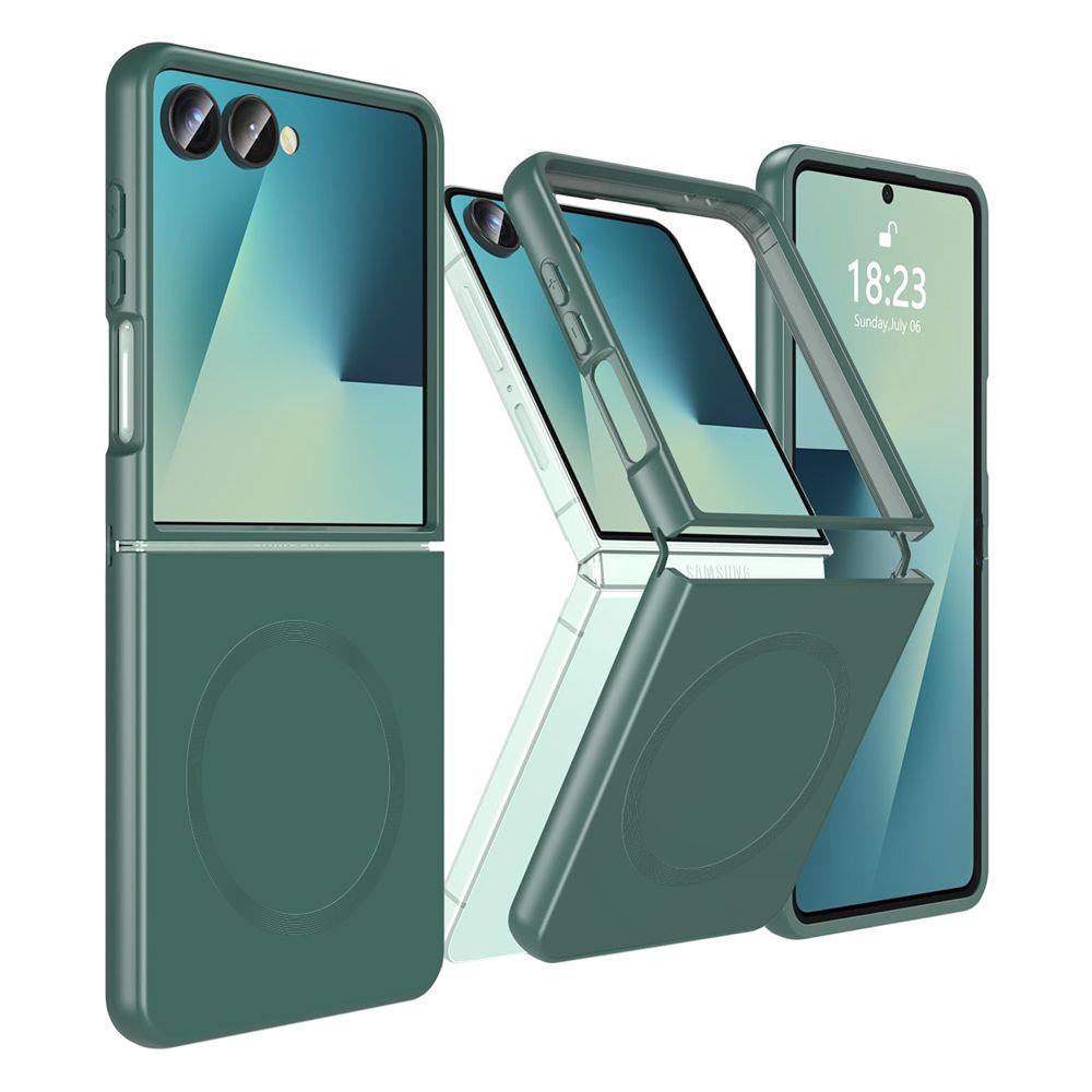 Maska za Samsung F751B Galaxy Z Flip 7 Magsafe Elegant Fold, Tamnozelena