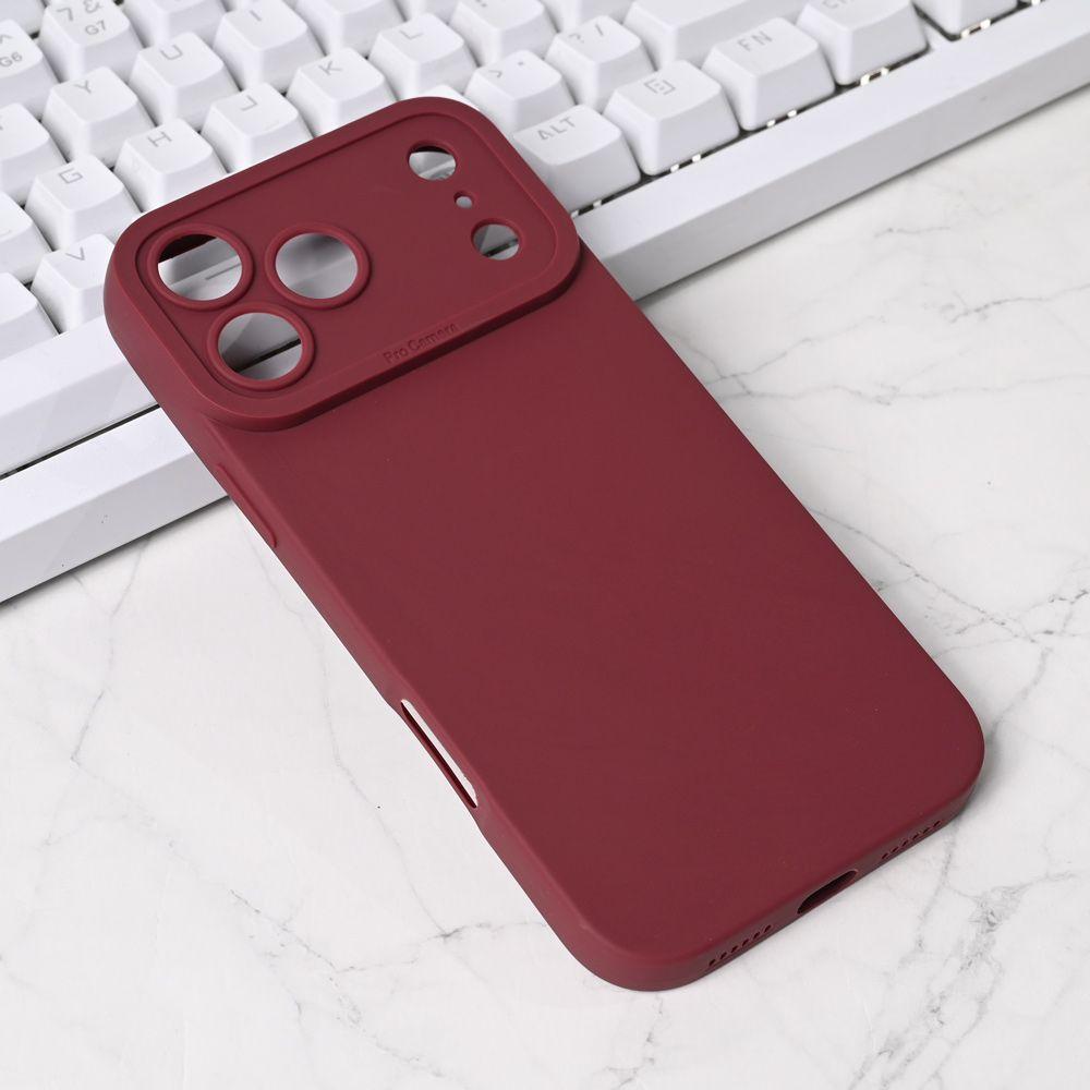 Silikonska maska za iPhone 17 Pro Max 6.9 Pro Camera, Bordo