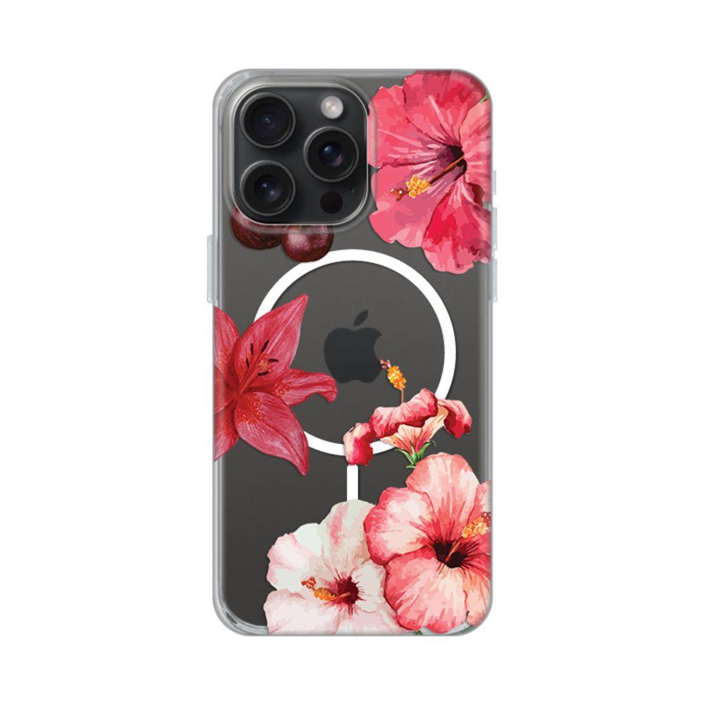 Maska za iPhone 15 Pro Max 6.7 Magsafe, Hibiscus