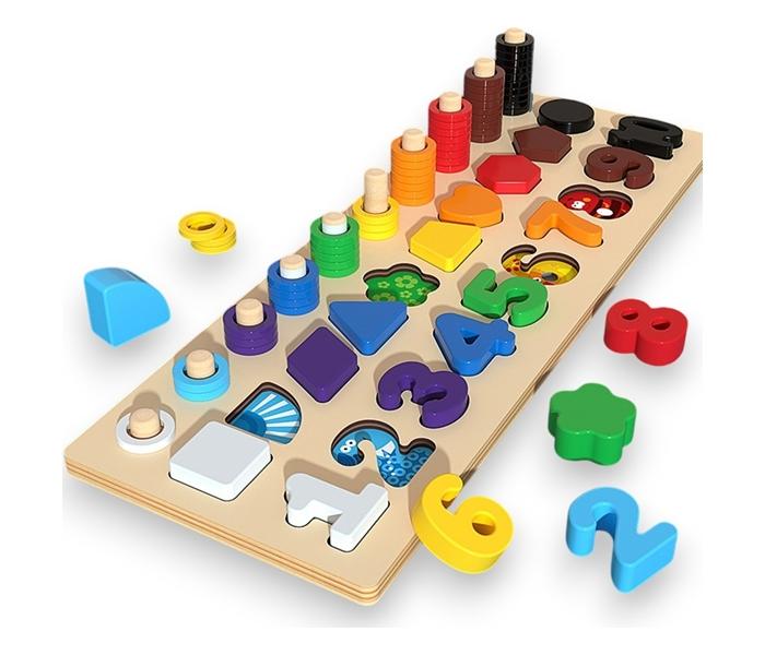 BBO 4u1 logaritamska tabla - Edukativna drvena igračka za decu, 36m+