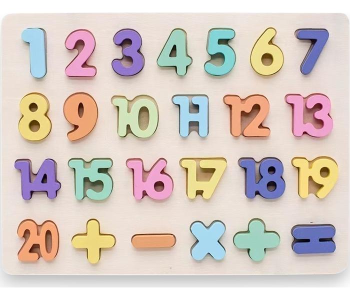 BBO drvena igračka brojevi i znaci umetaljka, 36m+