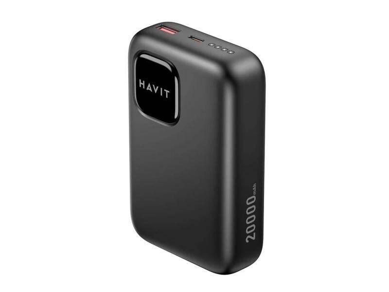 Havit Eksterna baterija PB34, 20000mAh, PD 20W, Brzo punjenje, Crna