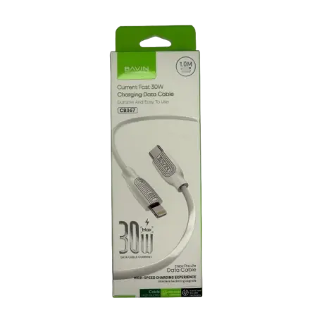 Bavin Kabl CB367, Tip-C na Lightning, 30W, 1m, Beli