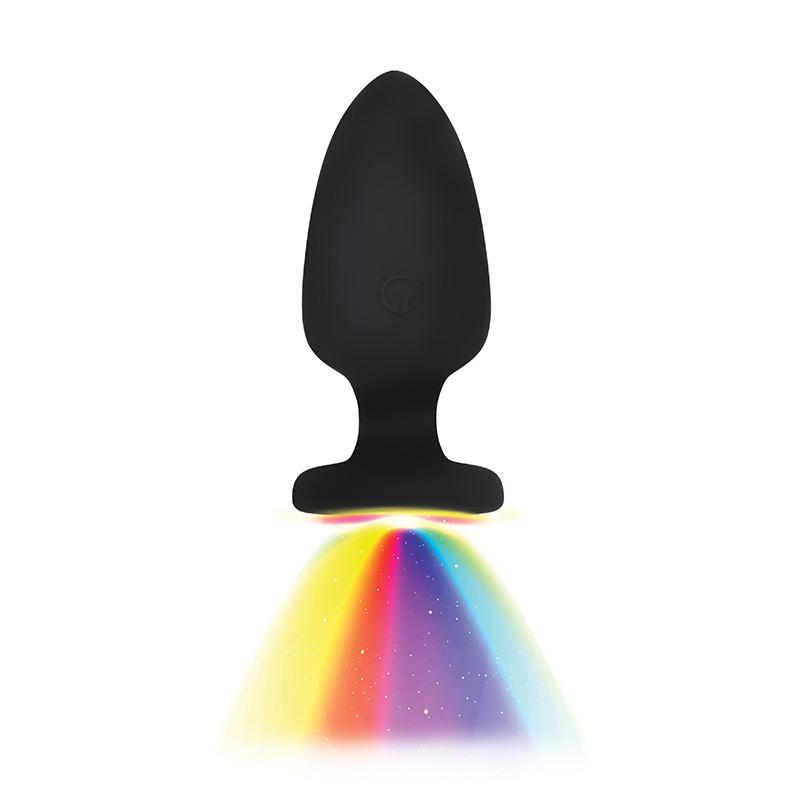 Fantasy Analni vibrator, Svetleći, 10cm, Crni