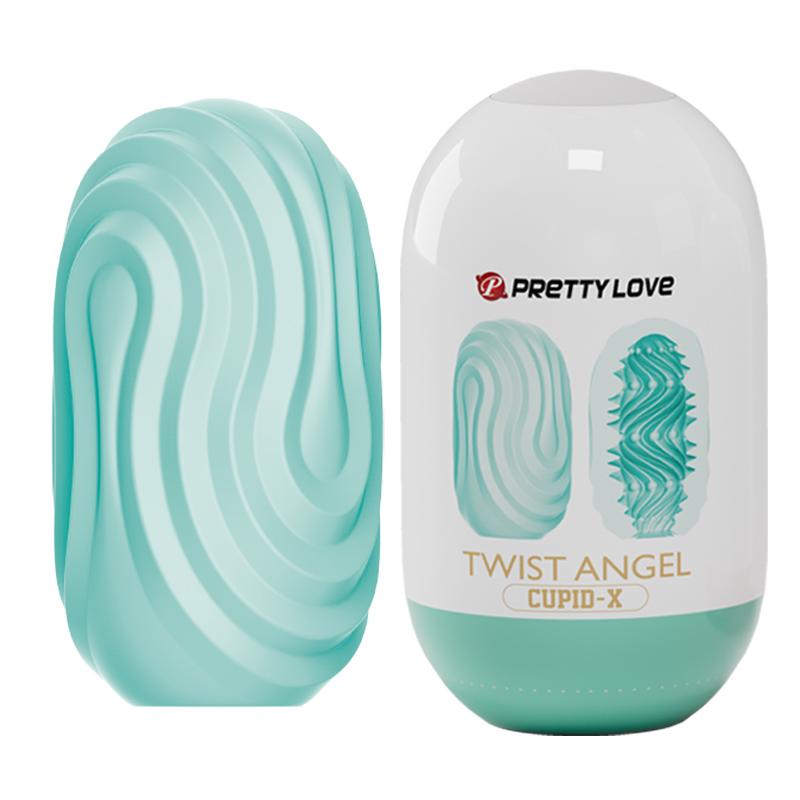 Masturbator jaje Twist Angel, 10cm, Tirkizne boje