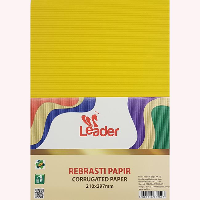 Rebrasti papir A4, Žuti