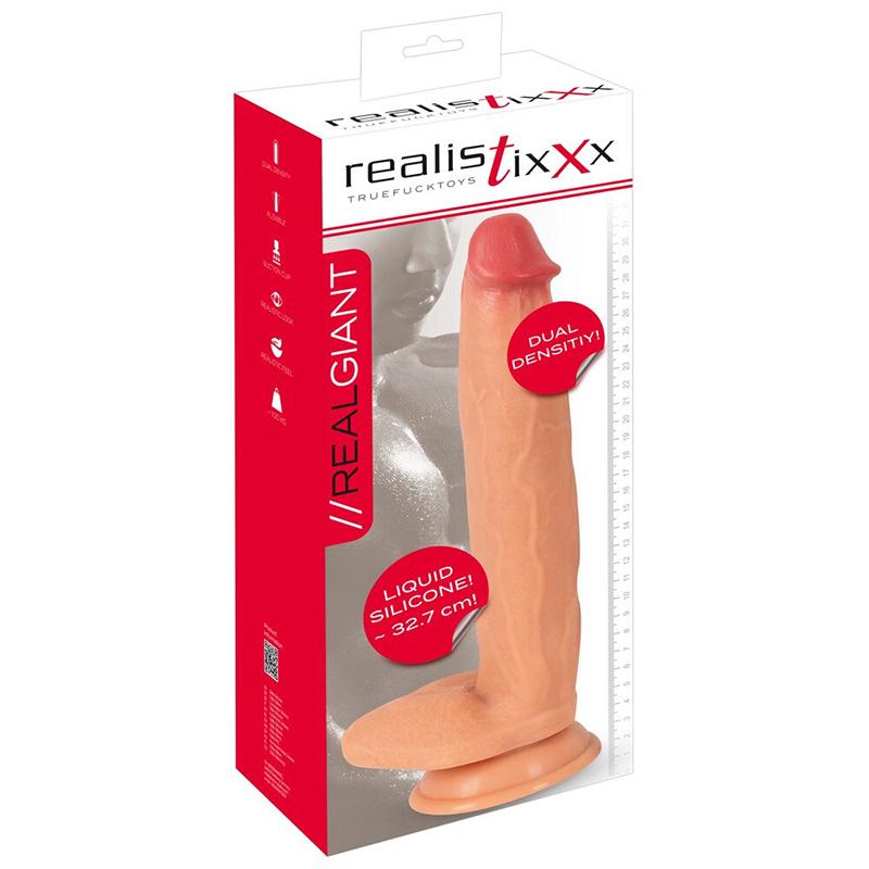 Dildo Real Giant, Silikonski, 33cm, Boja kože