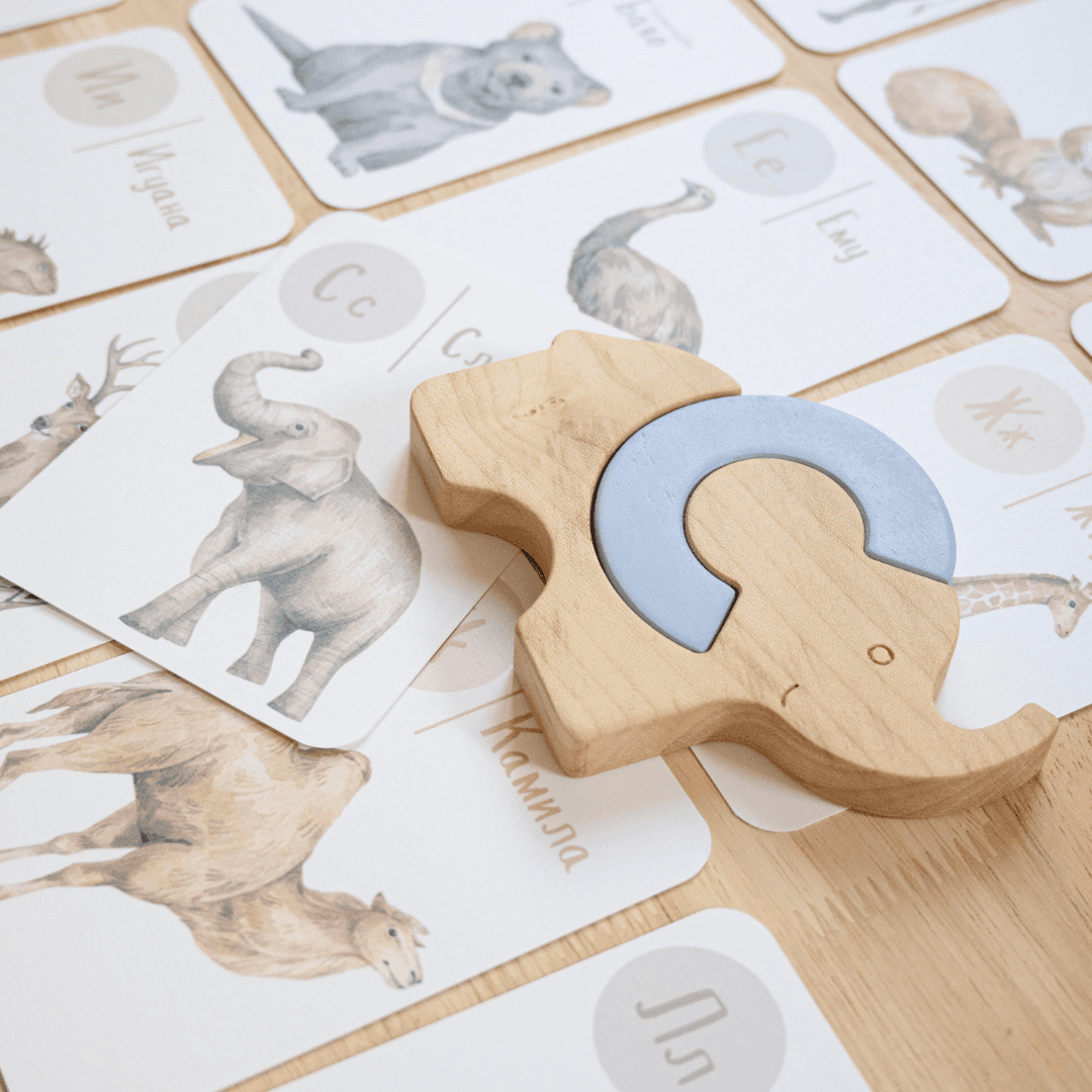 It's a moms world Set Edukativnih kartica za decu Životinjska azbuka i brojevi