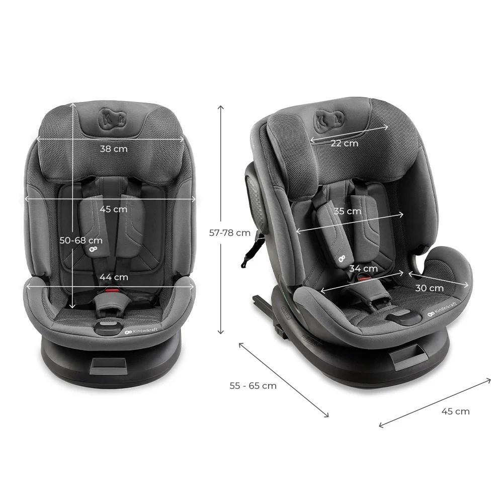 Kinderkraft Auto sedište 40-150cm, Xpedition3 I-size, Sivo
