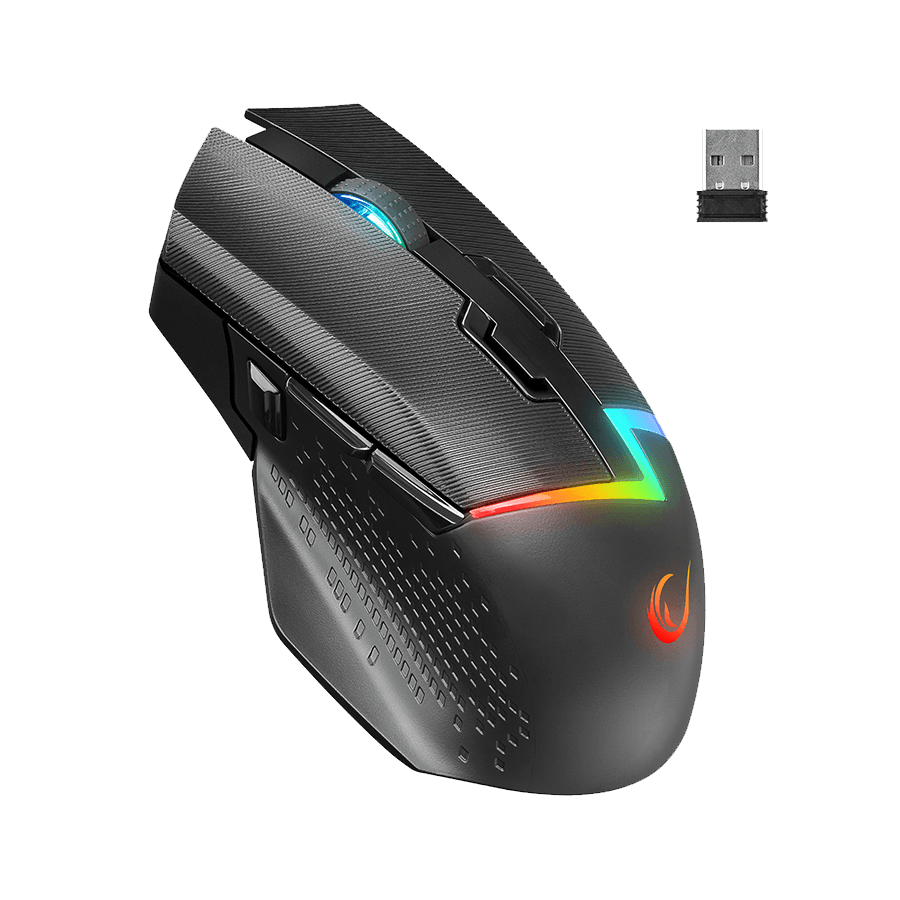 Rampage Mouse Drop M3 V2, 24000 DPI RGB bežični, crni