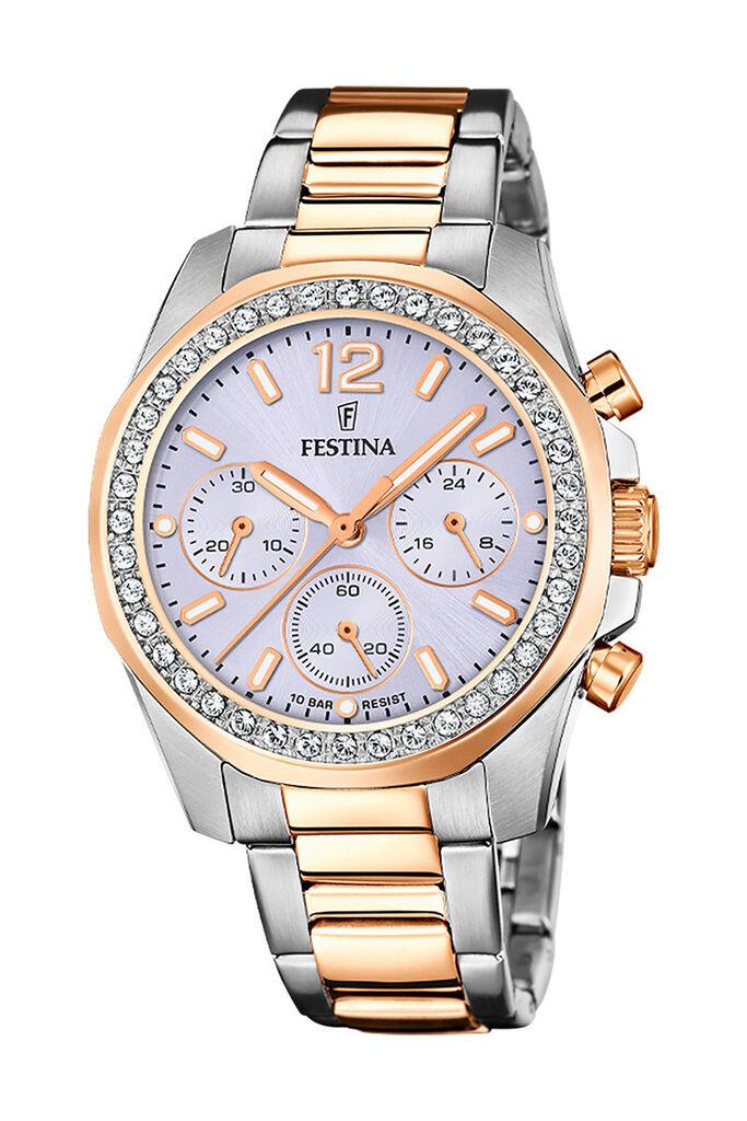 Festina Ženski kvarcni sat, Rose gold-srebrne boje