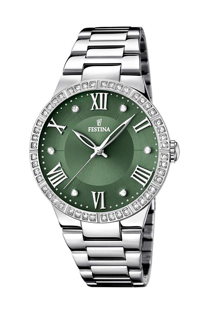 Festina Ženski kvarcni sat, Zeleno-srebrne boje
