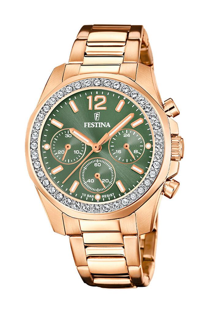 Festina Ženski kvarcni sat, Zeleno-rose gold