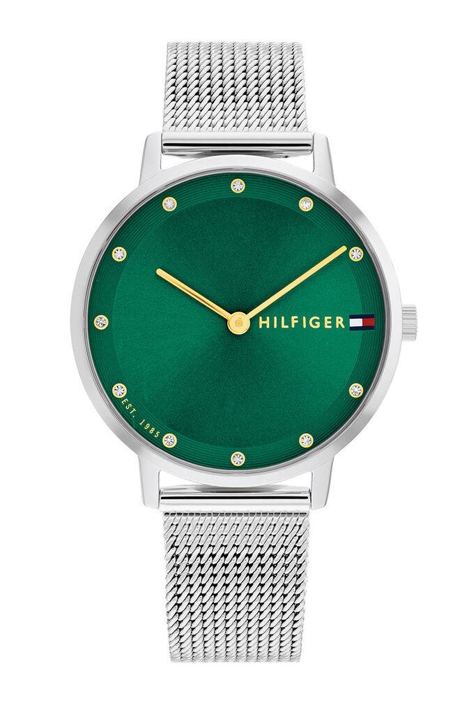 Tommy Hilfiger Ženski kvarcni sat, Zeleno-srebrne boje