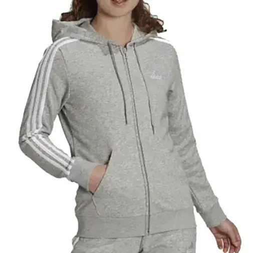 Adidas Ženski duks sa kapuljačom 3S FT FZ HD, Sivi