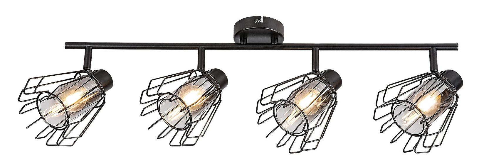 Rabalux Plafonska spot lampa Emerencia, 4xE14, Crna
