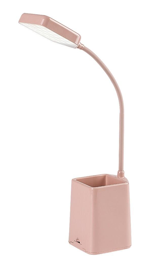 Rabalux Stona lampa Arvid, LED, 6W, 5000K, USB, v37cm, Roze