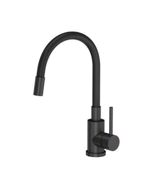 Quadron Slavina MAGGIE 3323503BLM, Čelična, Pomični izliv na elastiku, Crna