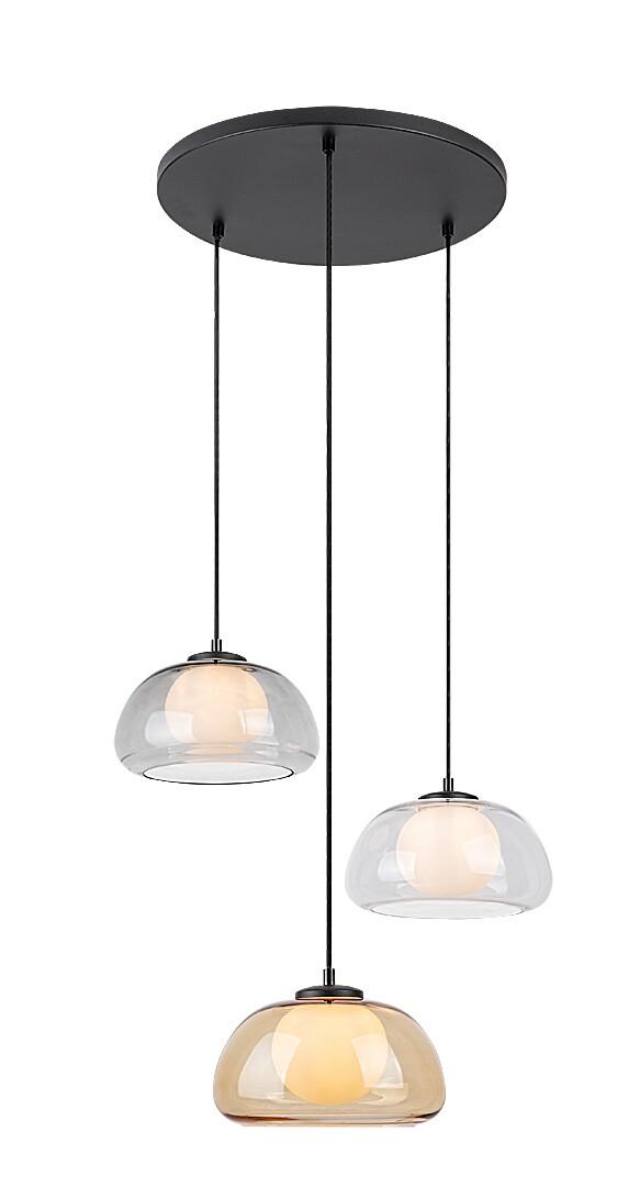 Rabalux Viseći luster Elowen, 3xG9, Crni