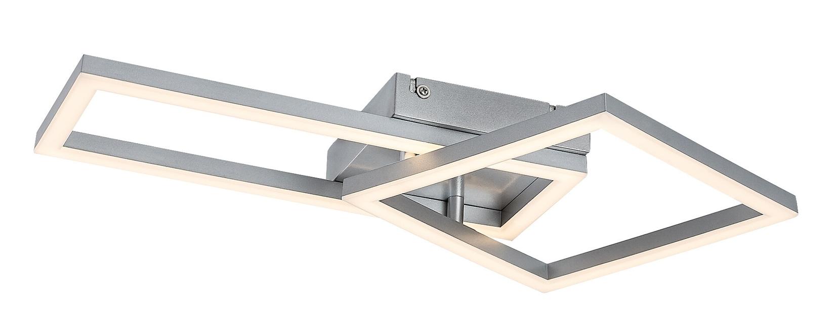 Rabalux Luster Ellinor, LED, 24W, 4000K, 50x30cm, Sivi