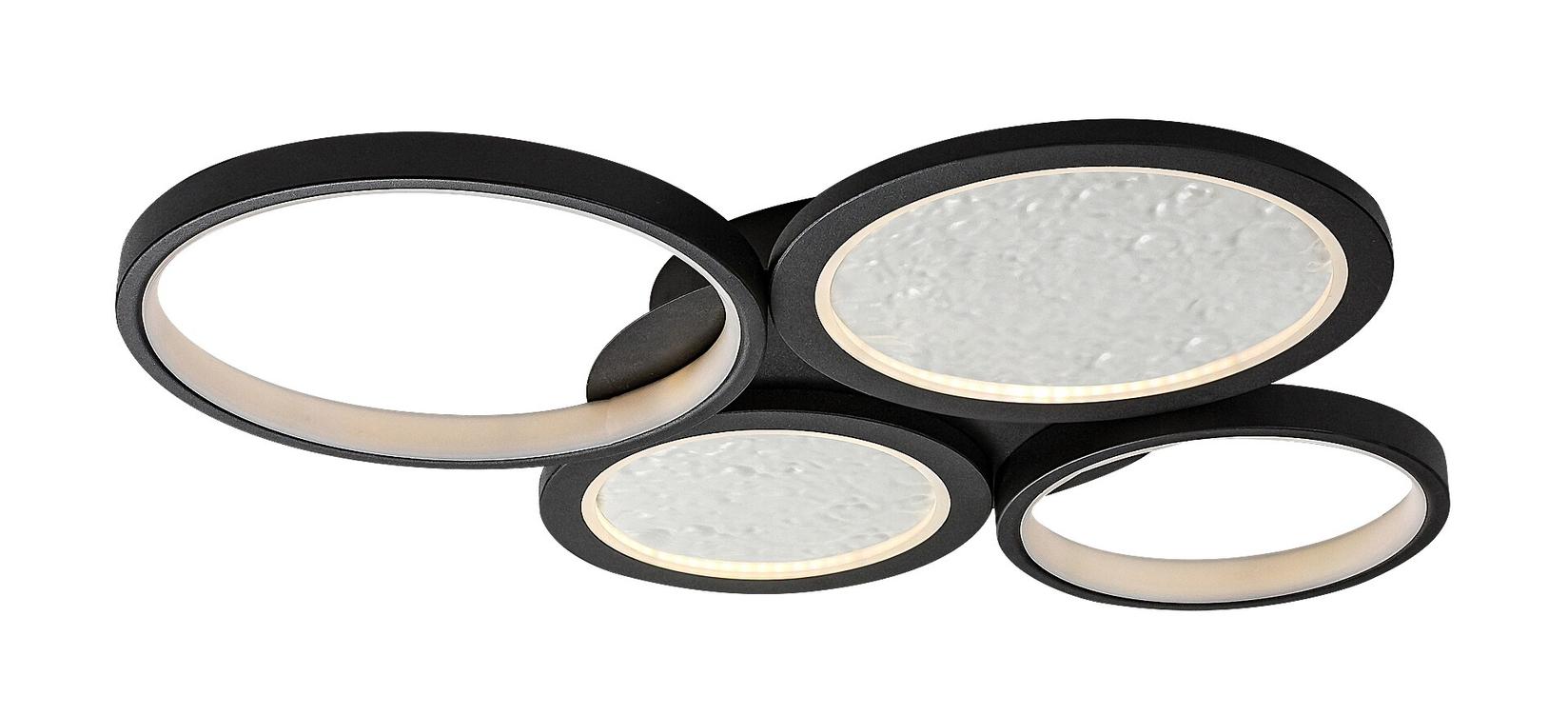Rabalux LED plafonjera sa daljinskim Aranis, 40W, 3000-6500K, 59x45cm, Crna