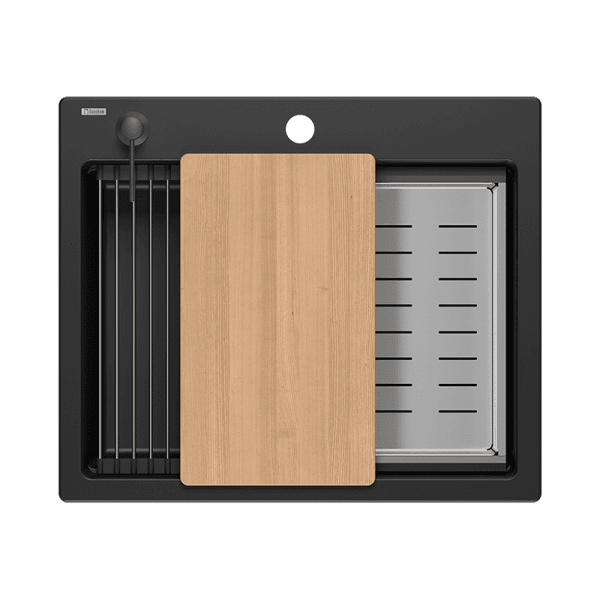 Quadron Sudopera KURT 110 HCQK5052BLM_PC, 2 korita, Crna