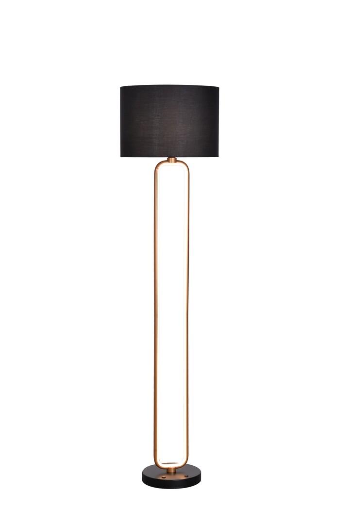 Rabalux Podna lampa Domiro, LED, 30W, 3000K+E27, 165cm, Crna